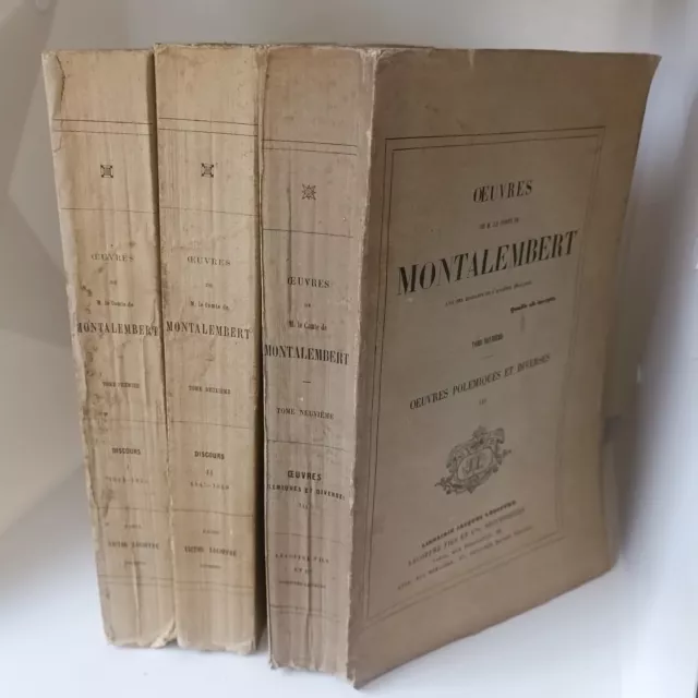 Oeuvres de Montalembert, Discours, Tome 1, 2, 3, 1892, Lecoffre