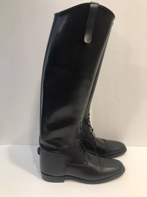 Marlborough Hauteur Genou Britannique Équitation Noir Bottes Taille 8 Fait En