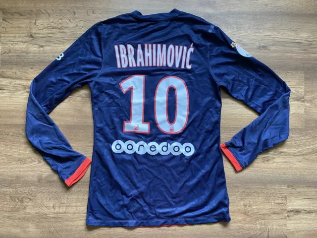 Psg Paris Saint Germain Frankreich Spiel Getragenes Fussball-Shirt Nike 10 Ibrahimovic