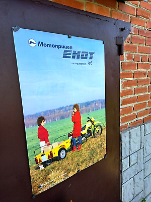 BIG Promo Poster /Avtoexport USSR/Advertising/ Girls on Motorcycles/Trailer Bike