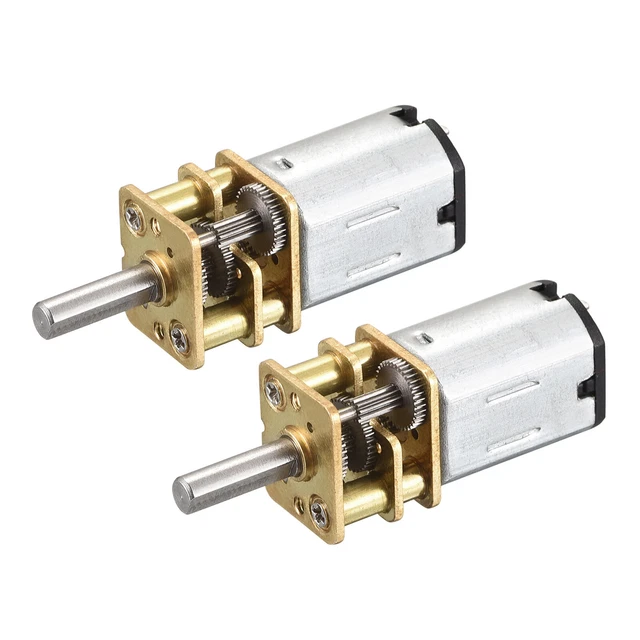 2pcs Micro Speed Reduction Gear Motor DC 6V 150RPM with Full Metal Gearbox