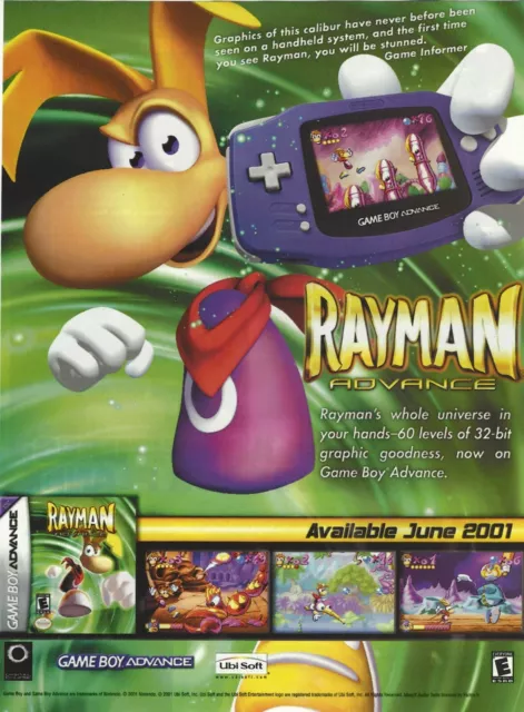 Rayman Advance Print Ad/Poster Art Game Boy Advance