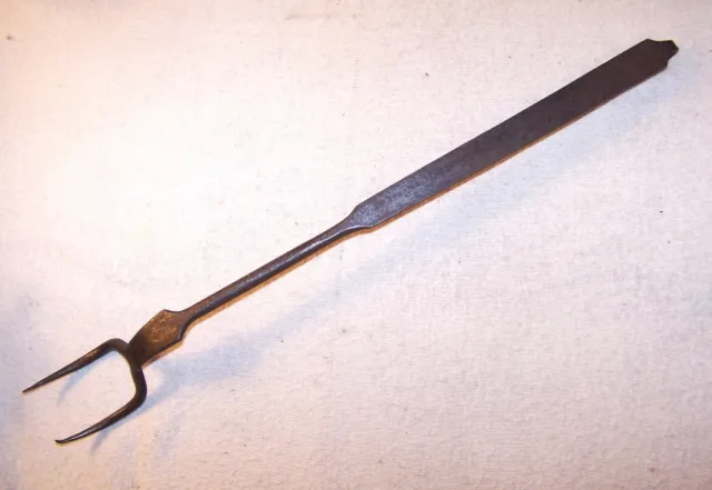 Fine 19th C. Antique Wrought Iron Flesh Fork - Pennsylvania Collection