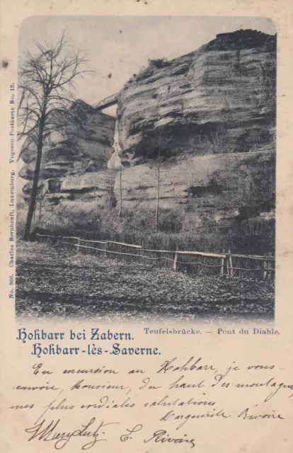 CPA AK 67 Alsace HOHBARR be ZABERN i.Els. HOHBARR LES SAVERNE Pont du Diable1900