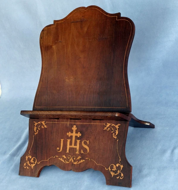 Lutrin LUTRIN D’AUTEL EGLISE Porte Missel Pupitre Bois Marqueterie JHS XIXème ...