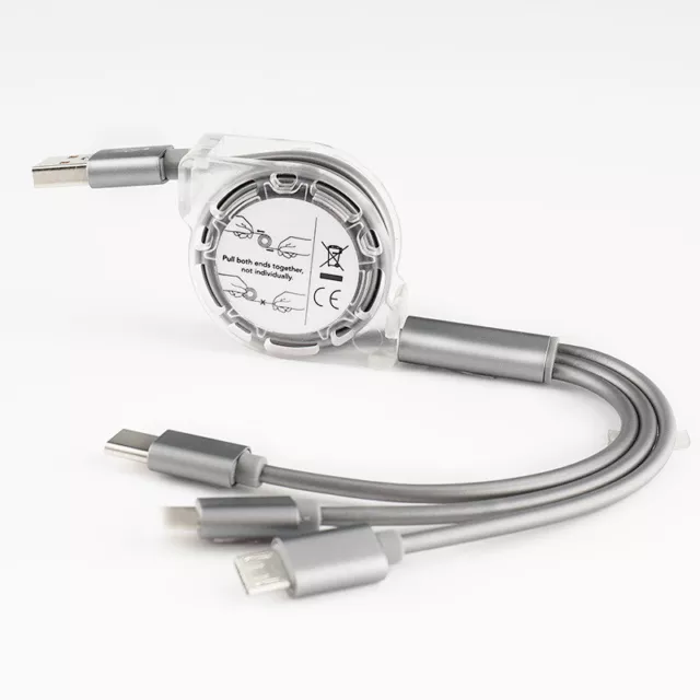 ✿ 3 IN 1 Schnell USB Ladekabel Universal Multi Funktion Handy Ladegerät Schnur
