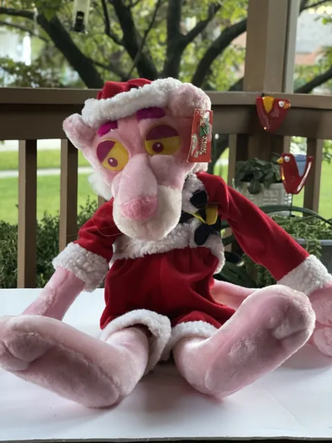 Pink Panther The Color Cool Santa Claus 1999 plush 18”