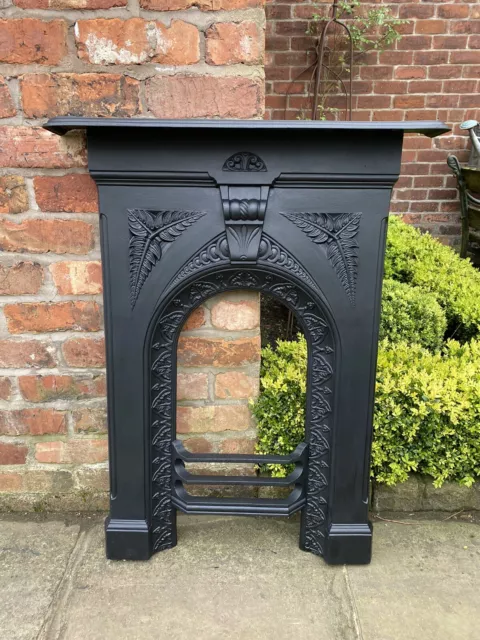 Stunning Fern Restored Victorian Antique Cast Iron Fire Place Fireplace