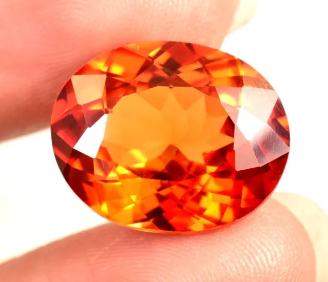 13,20 ct de sphalérite rouge-orange ardente 100 % pierre précieuse...