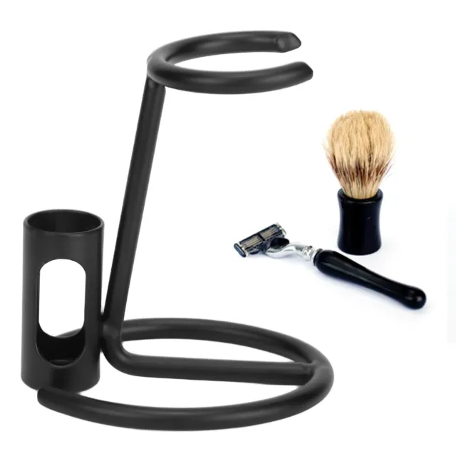 Brush Stand Metal Alloy Brush Stand With Bowl Stand Accessories Men Beauty Care 3