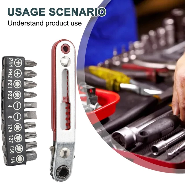 Maniglia ergonomica cricchetto chiave a vite con 16 denti cricchetto e 10 secondi