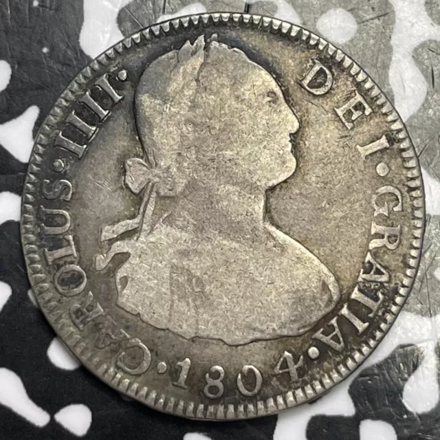 1804-NG M Guatemala 2 Reales Lot#D2675 Silver!