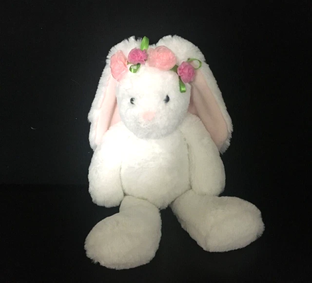 Gund DAHLIA Bunny Rabbit White Plush Flowers Stuffed 12" Toy 6049529 LNC