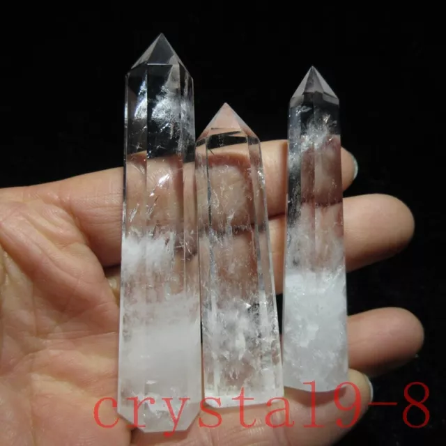 70g natural clear quartz obelisk crystal wand point Polished tower Rock Healing