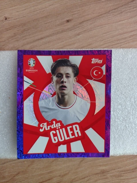 Sticker Topps UEFA Euro 2024 - Arda Guler Rookie TUR PTW Euro Border Parallel - Limited