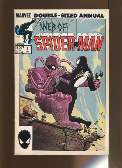 Web of Spiderman Annual #1 - Charles Vess Cover Art. (8.5) 1985