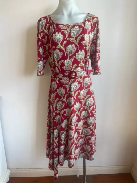 LEONA EDMISTON Belted Floral Dress Size 5 (18)