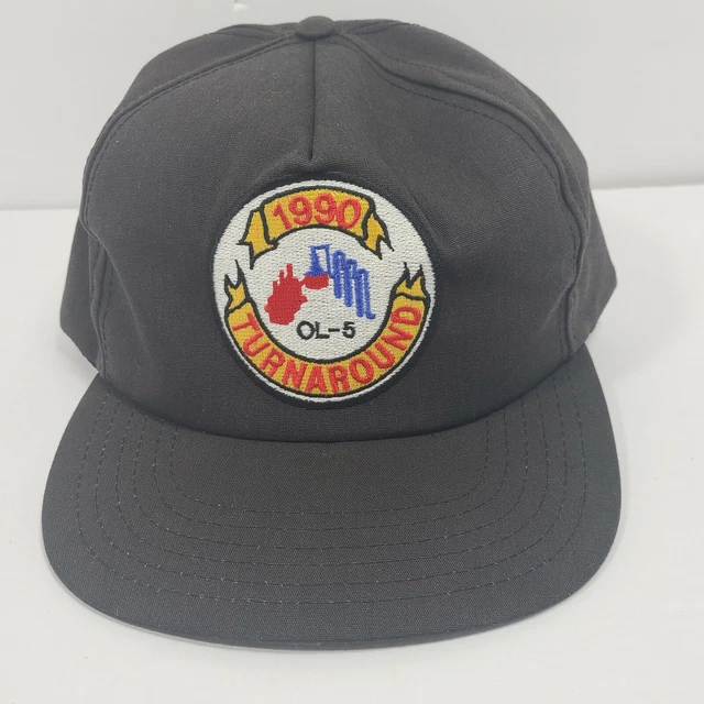 Vintage Strohm Trucker Oil Cap Hat 1990 OL-5 Turnaround Oilfield Snapback USA