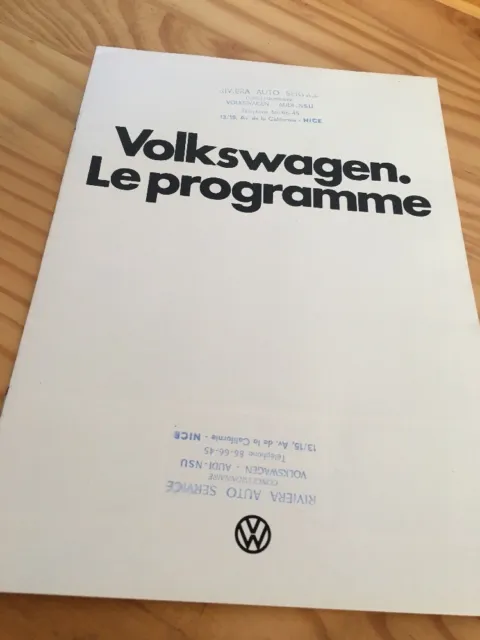 Volkswagen VW 76 polo Passat Scirocco Coccinelle Minibus prospectus brochure