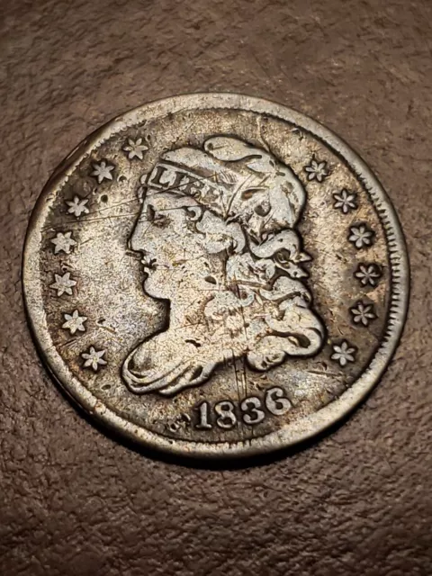 1836 Capped Bust Half Dime 5C  Silver US Type Coin