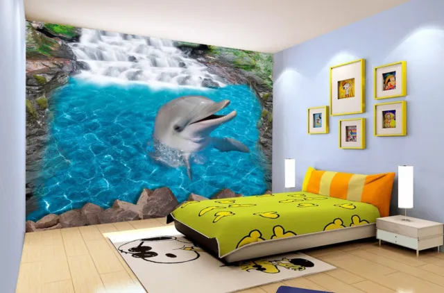 3D Creative Dolphin O1583 Wallpaper Wall Murals Removable Wallpaper Sticker Eve
