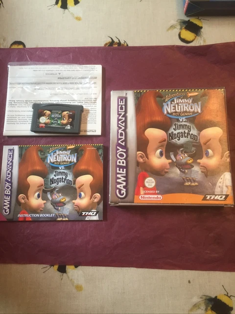 Gameboy Advanced Genius ADVENTURES OF JIMMY Neutron Boy Genius vs Jimmy Negatron - GBA Game Boy ...
