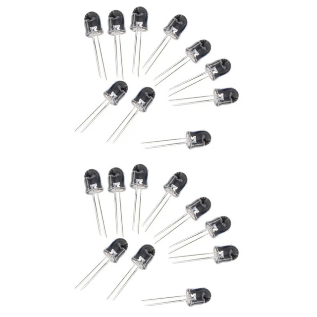 20 pièces 10mm diodes led utilitaire pratique scintillement uv led accessoires