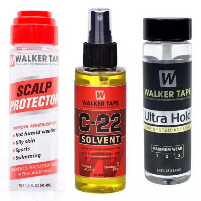 Walker Tape Kit Pulizia Protesi Capelli (colla ultra hold 1.4oz+remover+scalp)