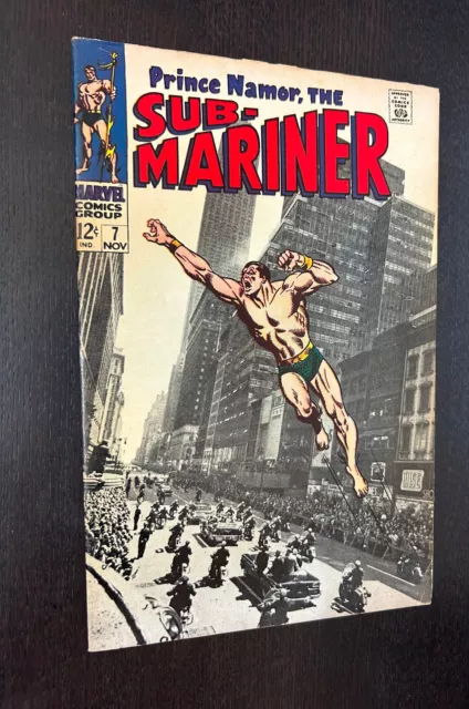 Prince Namor SUB-MARINER #7 (Marvel Comics 1968) -- 1st App Tiger IKTHON - VG/FN