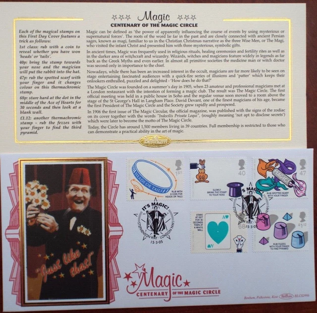 2005 Centenary Of  Magic Benham Blcs299B Ltd Edn Fdc & It's Shs  0563/2500 With