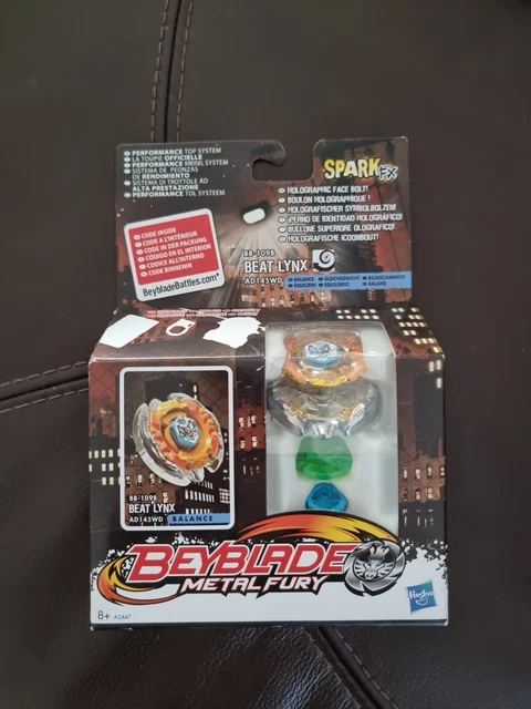 Toupie Beyblade Beat Lynx BB-109 - Hasbro Metal Fury Masters - Neuf