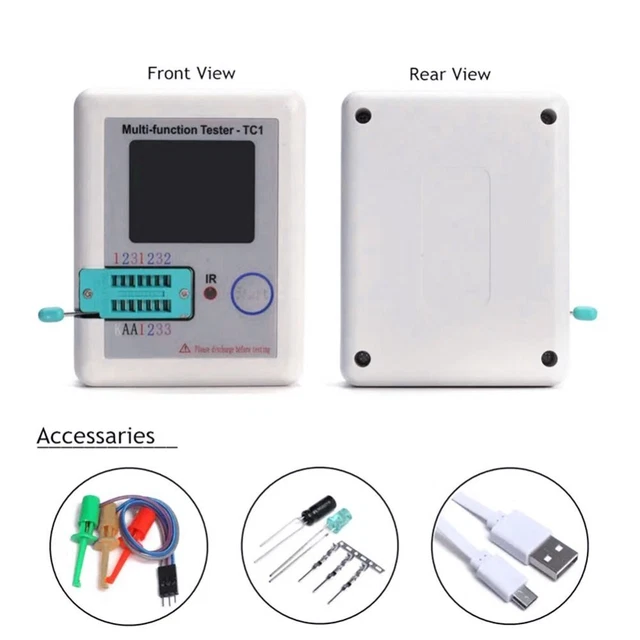 CAPACITOR RESISTOR TEST Multimeter Transistor Tester Diode Triode