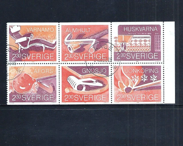 SWEDEN _ 1989 'SMALAND INDUSTRIES' SET of 6 _ USED ____(821)