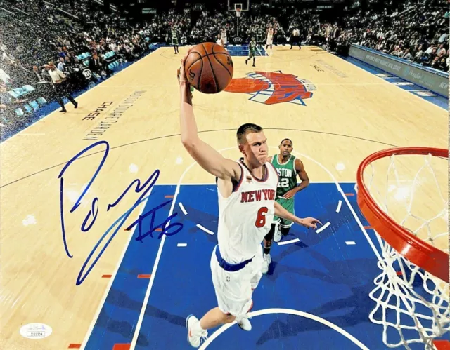 Ny Knicks Kristaps Porzingis Handsigniert Signiert 11X14 Foto Mit JSA COA 1