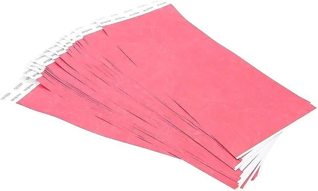 Security Wristbands, Sequentially Numbered, 10" X 0.75", Red, 100/Pack