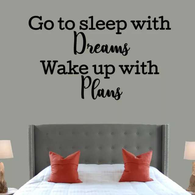 Wall Stickers Sleep, Dreams & Plans, Love Workout Motivation Quote Wallart Decal