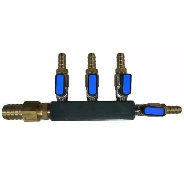 Matala Hakko 4-Valve Hd Air Manifold With 3/8" Barb Sc4-38