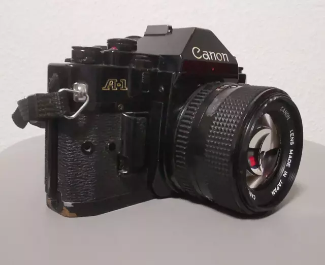 Canon A-1 Kamera mit Canon Lens FD 50mm 1: 1.4 Objektiv ohne OVP Vintage Japan