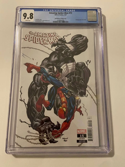AMAZING SPIDER-MAN #15 VOl 6 9.8 CGC 2023 VENOM Dark Web McGUINNESS VARIANT