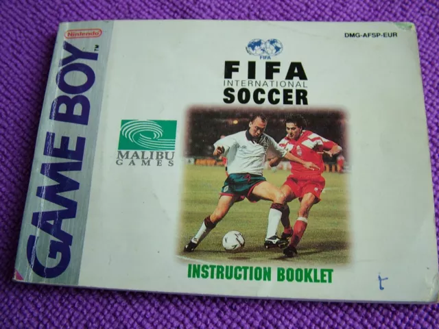 FIFA International Soccer  / Manual Instruction Booklet ONLY - Gameboy Original