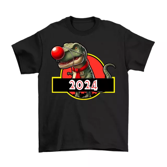 Red Nose Day T-REX T-Shirt 2024 Adults Kids Baby Organic Dinosaur Comic Relief