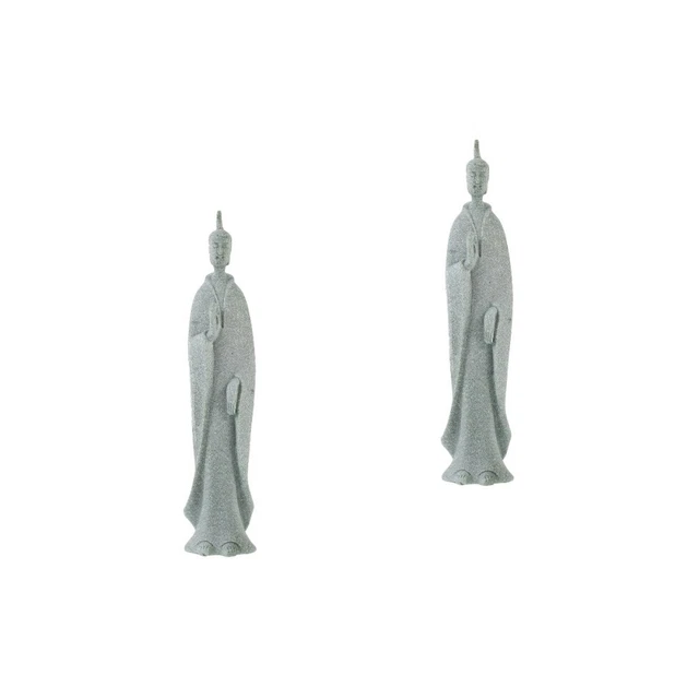 Amosfun Buddha-Statue Aus Sandstein – Miniatur (10 X 8 Cm), Grau, Für Meditation & Deko