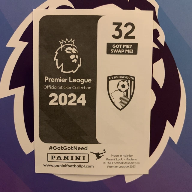 PANINI PREMIER LEAGUE 2024 23/24 Stickers Collection 32 Lewis Cook £1.
