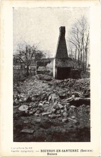 CPA MILITAIRE Guerre-Rouvroy en Santerre, Ruines (315475)