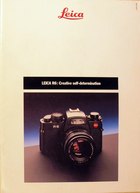 1989 LEICA Catalog:  Leica R6 SLR Camera, Creative self-determination