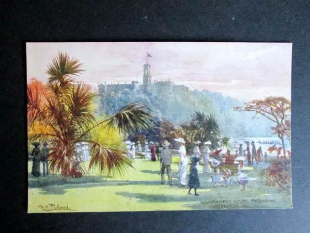Government House, Melbourne, Australia  - By A.h. Fullwood - A Vintage Tuck Card