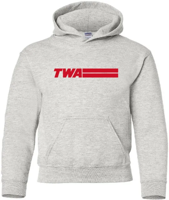 TWA Retro Logo US Airline Hooded Sweatshirt HOODY