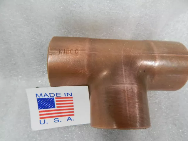 Copper Tee 1-1/2" x 1-1/2" x 1-1/2" Pressure T  made in USA
