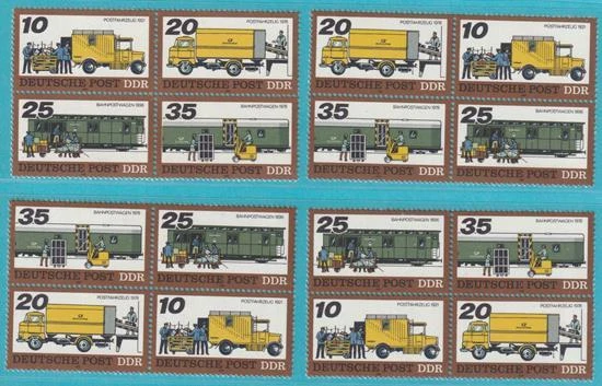 DDR 1978 ** postfrisch MiNr. 2299-2302 Posttransport 4x 4er Block