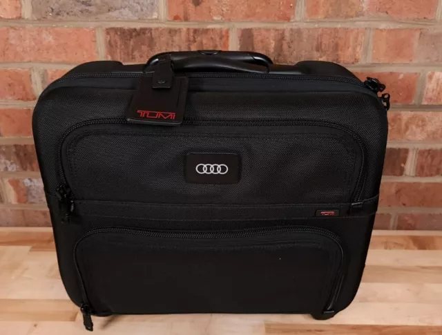 TUMI Audi Alpha 3 Expandable Rolling Carry On Bag 26124DH Black Nylon
